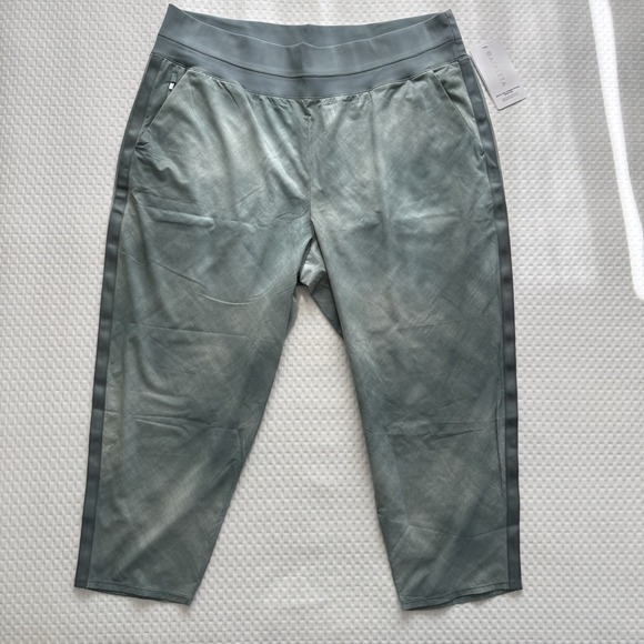 Athleta Women's Nolita Slim Tapered Printed Crop Pant Denali Plus Size 20 Pocket - Picture 7 of 13